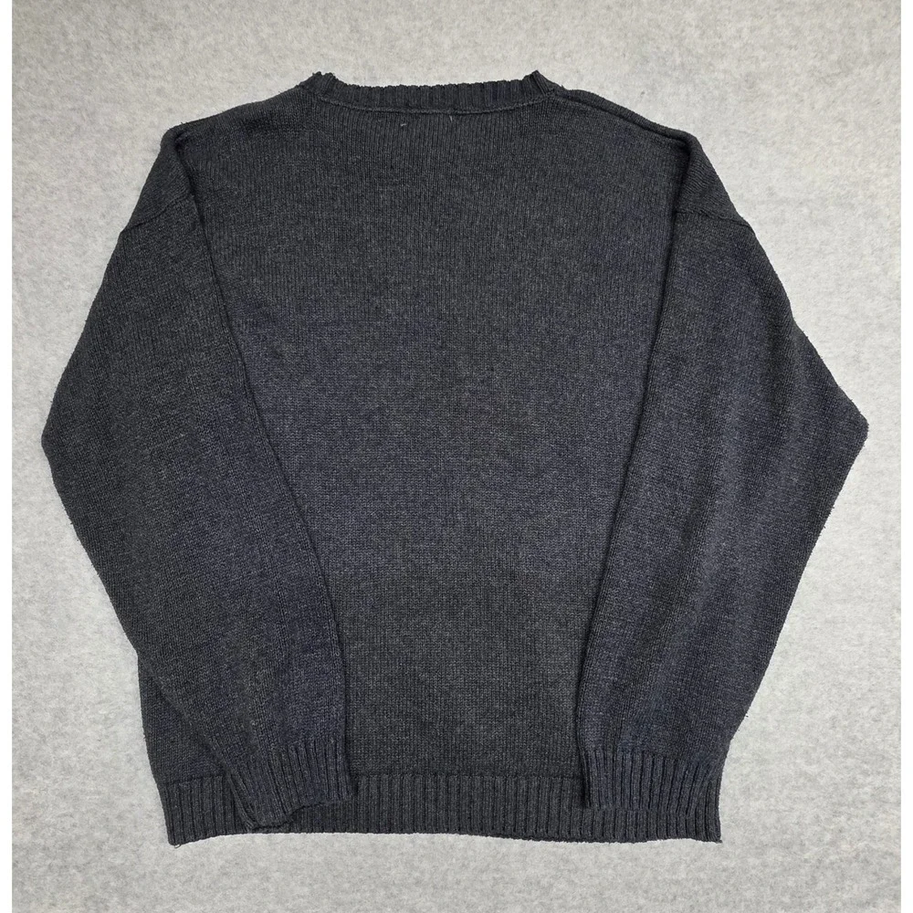 Exacta Vintage Gray Argyle Sweater Mens XL Pullover Crewneck Casual USA 1990s